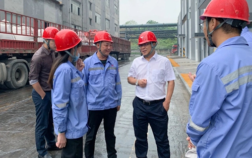 王大真到松滋肥業(yè)、楚星公司和TMP項(xiàng)目現(xiàn)場檢查工作(圖1)